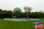 同欣為昆山城市公園打造了一處絢麗多彩的環保跑道